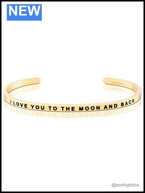 Gold Dipped Adjustable Cuff Bracelet Engraved Inspirational Gift for Women
